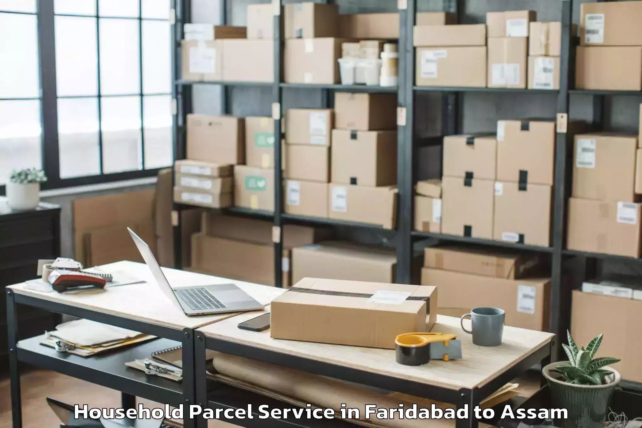 Easy Faridabad to Kalaigaon Household Parcel Booking